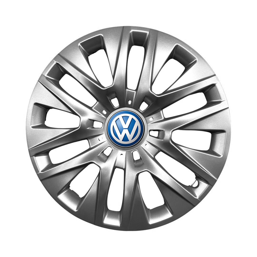 Set 4 capace roti potrivite jantelor de 16 inch compatibile gama Volkswagen model - 429, Sigla Albastra