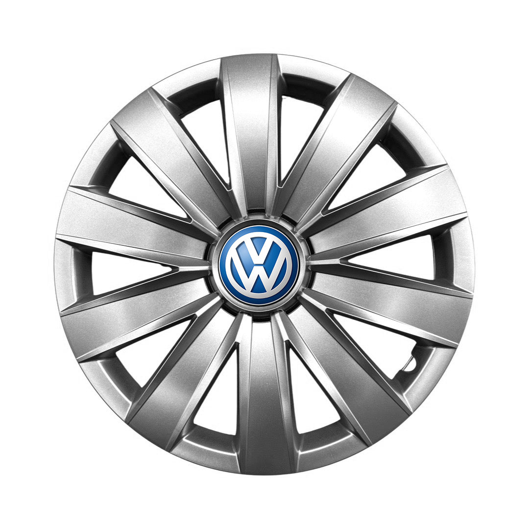 Set 4 capace roti potrivite jantelor de 16 inch compatibile  VW Volkswagen, Model - 421, Sigla Albastra