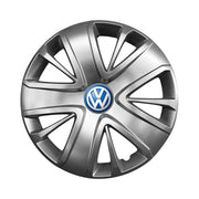 Set 4 capace roti potrivite jantelor de 16 inch compatibile gama VOLKSWAGEN model - 428, Sigla Albastra