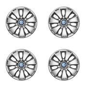 Set 4 capace roti potrivite jantelor de 16 inch compatibile VOLKSWAGEN, Model - 417, Sigla Albastra