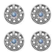 Set 4 capace roti potrivite jantelor de 15 inch compatibile gama VW Volkswagen model - 314, Sigla Albastra