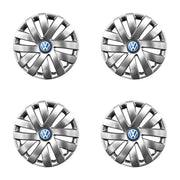 Set 4 capace roti potrivite jantelor de 14 inch compatibile gama Volkswagen, model - 216, Sigla Albastra