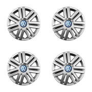 Set 4 capace roti potrivite jantelor de 14 inch compatibile Volkswagen, Model - 203, Sigla Albastra