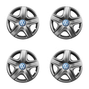 Set 4 capace roti potrivite jantelor de 16 inch compatibile VOLKSWAGEN, Model - 418, Sigla Albastra