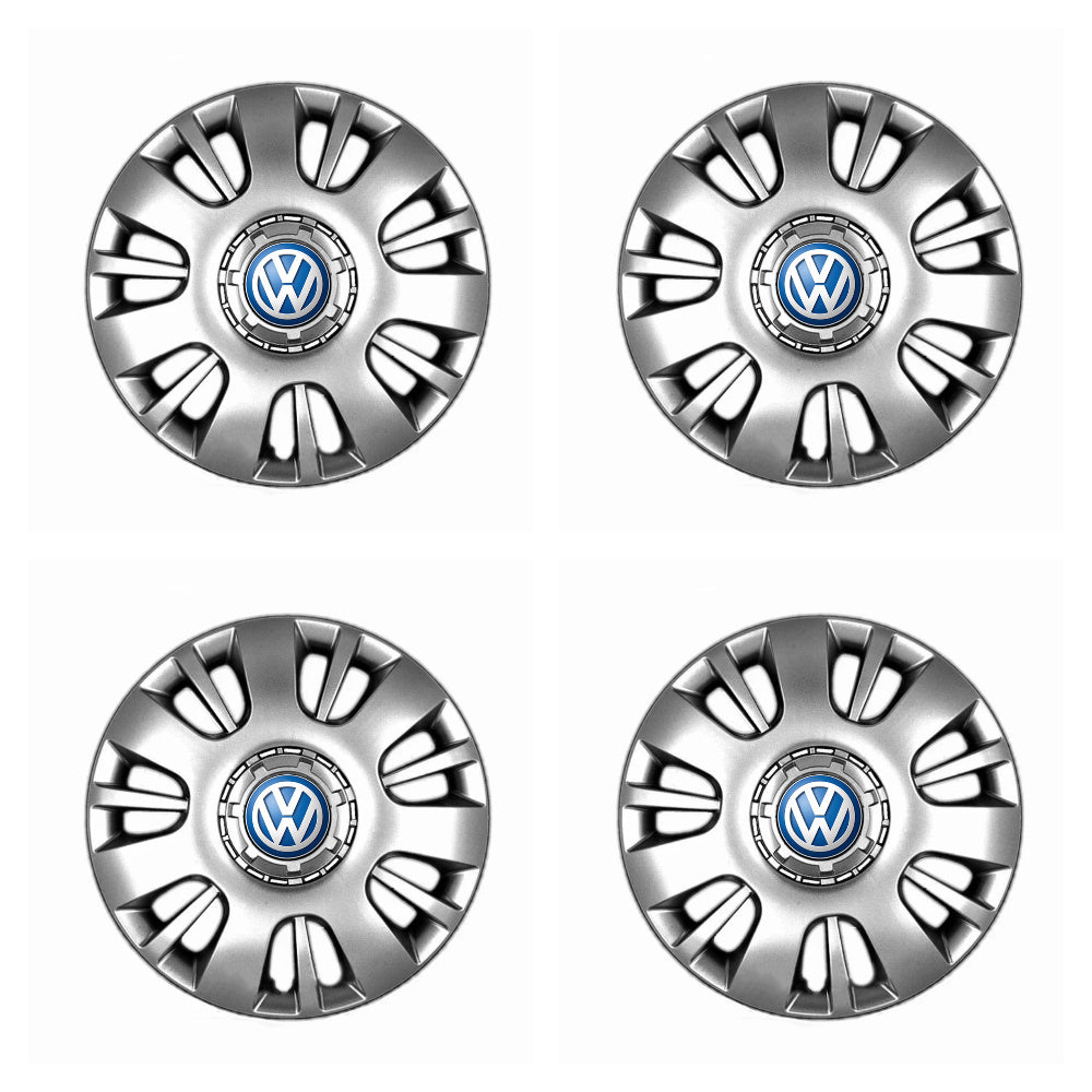 Set 4 capace roti potrivite jantelor de 16 inch compatibile gama VOLKSWAGEN model - 407, Sigla Albastra
