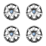 Set 4 capace roti potrivite jantelor de 15 inch compatibile gama Volkswagen, model - 326, Sigla Albastra