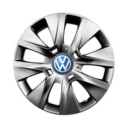 Set 4 capace roti potrivite jantelor de 15 inch compatibile Volkswagen  - Model 334, Sigla Albastra