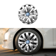 Set 4 capace roti potrivite jantelor de 14 inch compatibile gama Volkswagen, model - 216, Sigla Albastra