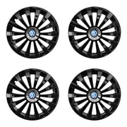 Set 4 capace 16 inch // MERIDIAN, compatibil cu gama auto Volkswagen, Sigla Albastra