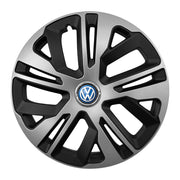 Set 4 capace 15 inch // Grafit Raven II, compatibil cu gama auto Volkswagen,bi-color, Sigla Albastra