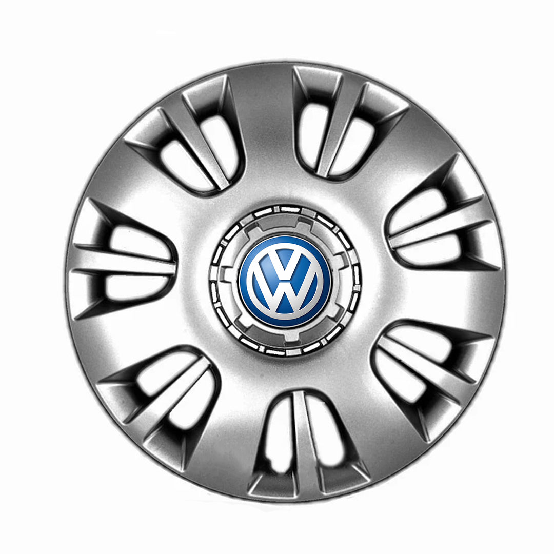 Set 4 capace roti potrivite jantelor de 16 inch compatibile gama VOLKSWAGEN model - 407, Sigla Albastra