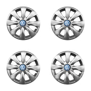 Set 4 capace roti potrivite jantelor de 15 inch compatibile VW Volkswagen, Model - 316, Sigla Albastra