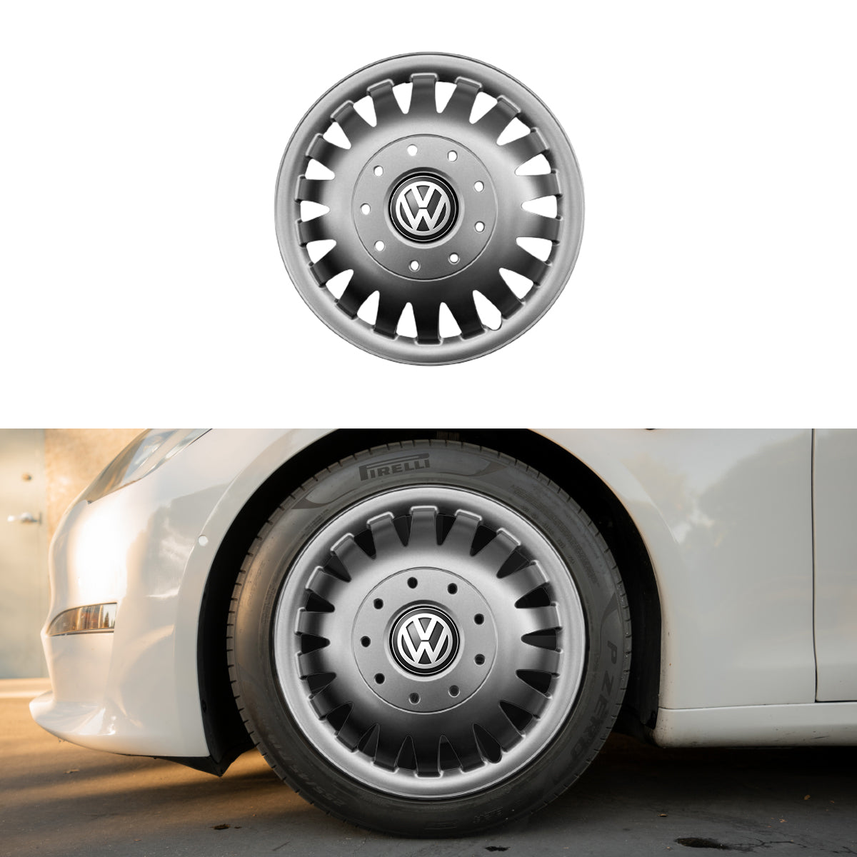 Set 4 capace roti potrivite jantelor de 16 inch bombate compatibile VW CRAFTER - Model 410