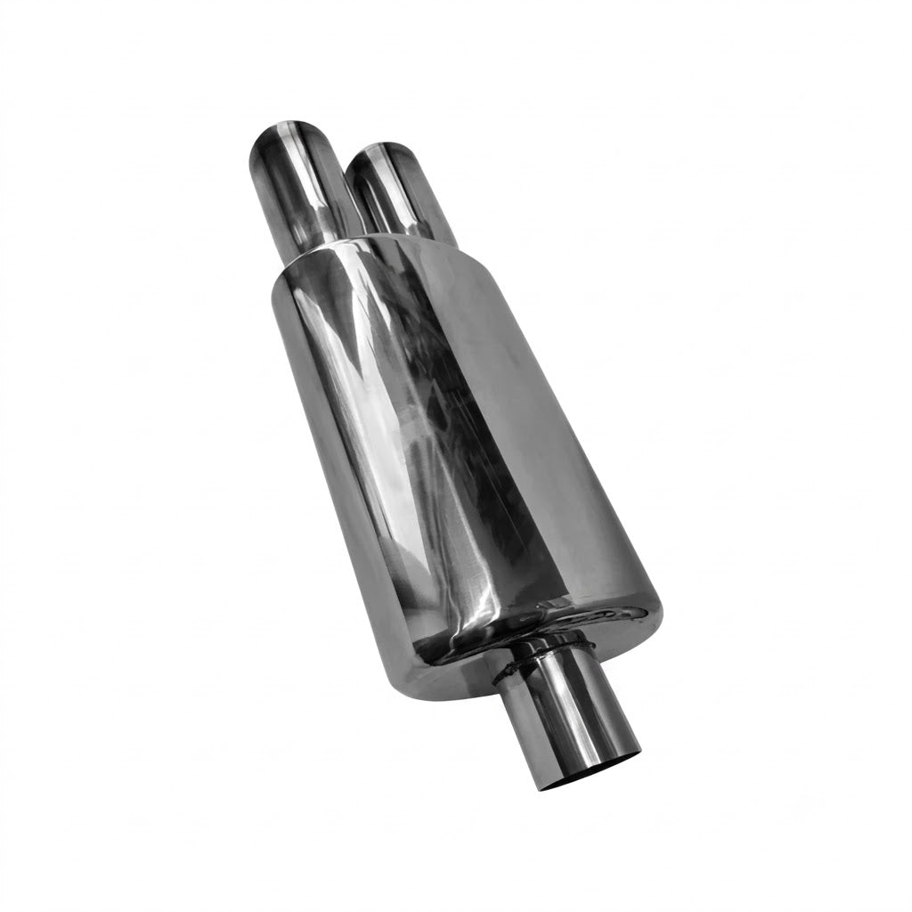 Tobă Sport Universală Cu Silencer AutoSSF – Evacuare Dublă din Oțel Inoxidabil