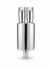 Tobă Sport Universală Auto – Full Chrome (Slash Cut / Turn Down), AutoSSF